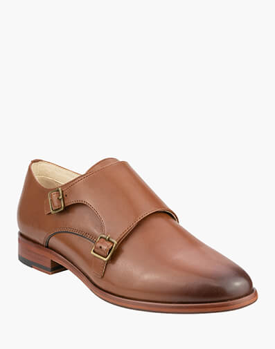 Flex Monk Plain Toe Double Monk Strap in CEDAR for $129.80