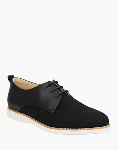 Easy Flex 3H Canvas Plain Toe Derby in BLACK for $89.80