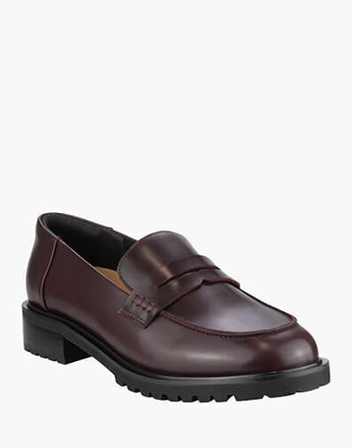 Celine Moc Toe Penny Loafer in WINE for $199.95